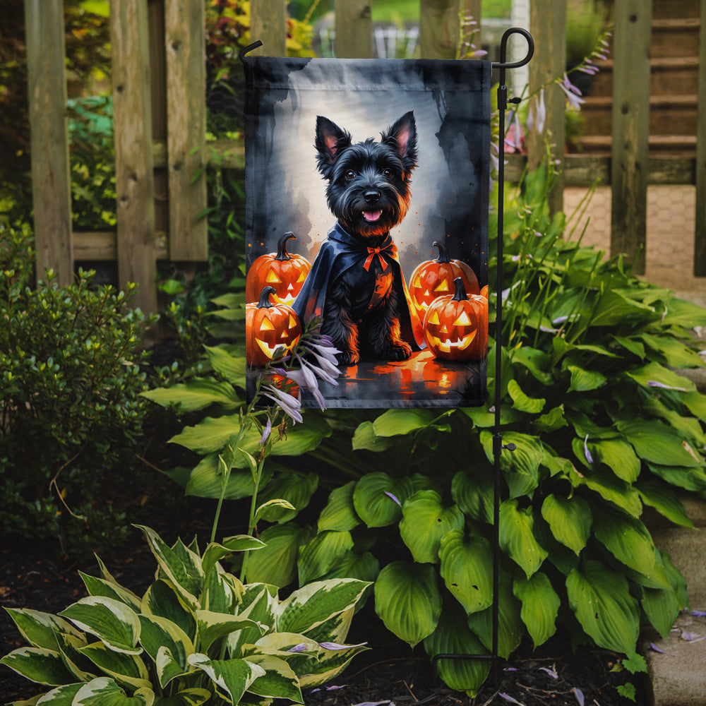 Scottish Terrier Puppy Halloween Garden Flag