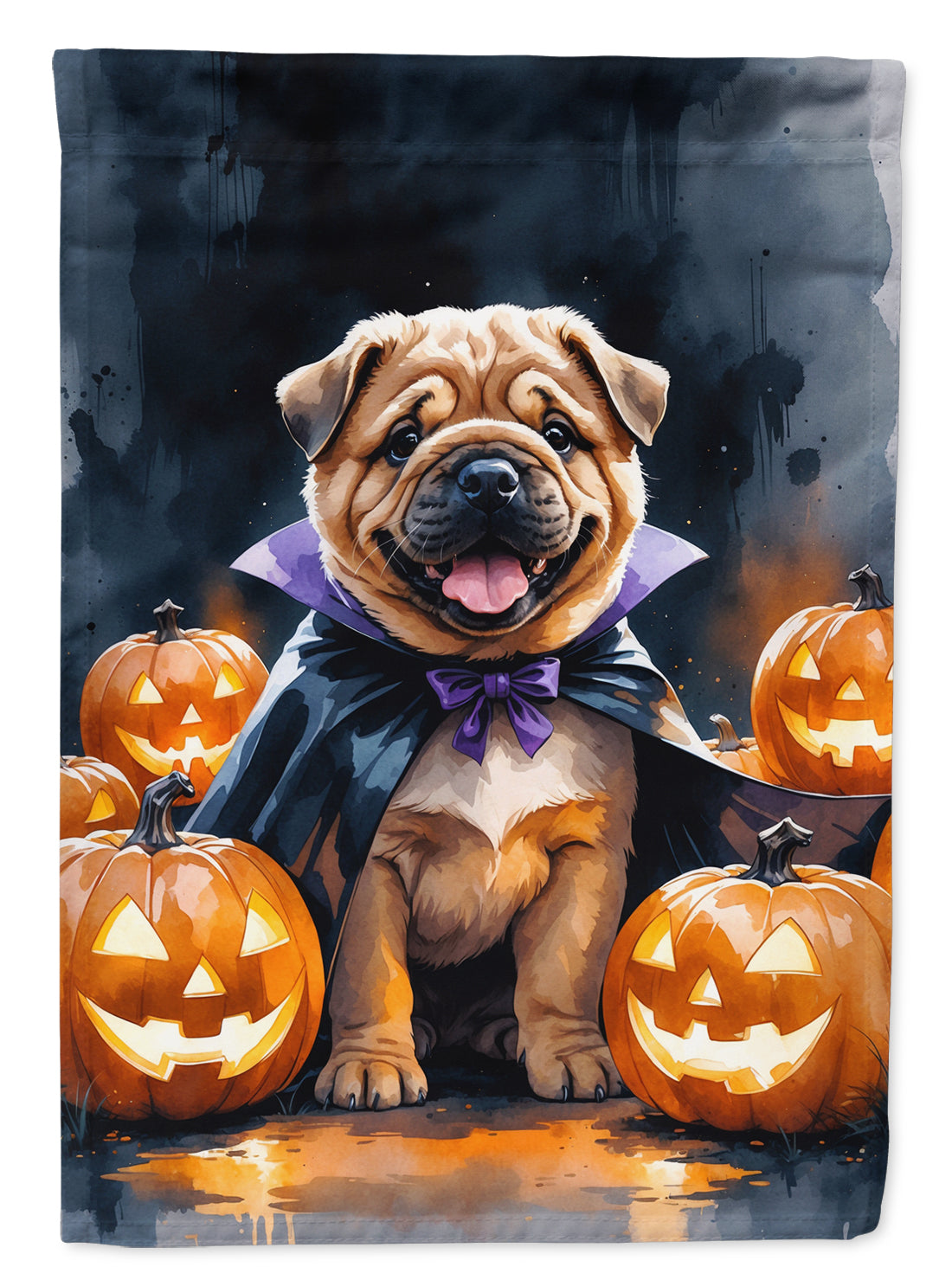 Buy this Shar Pei Puppy Halloween Garden Flag
