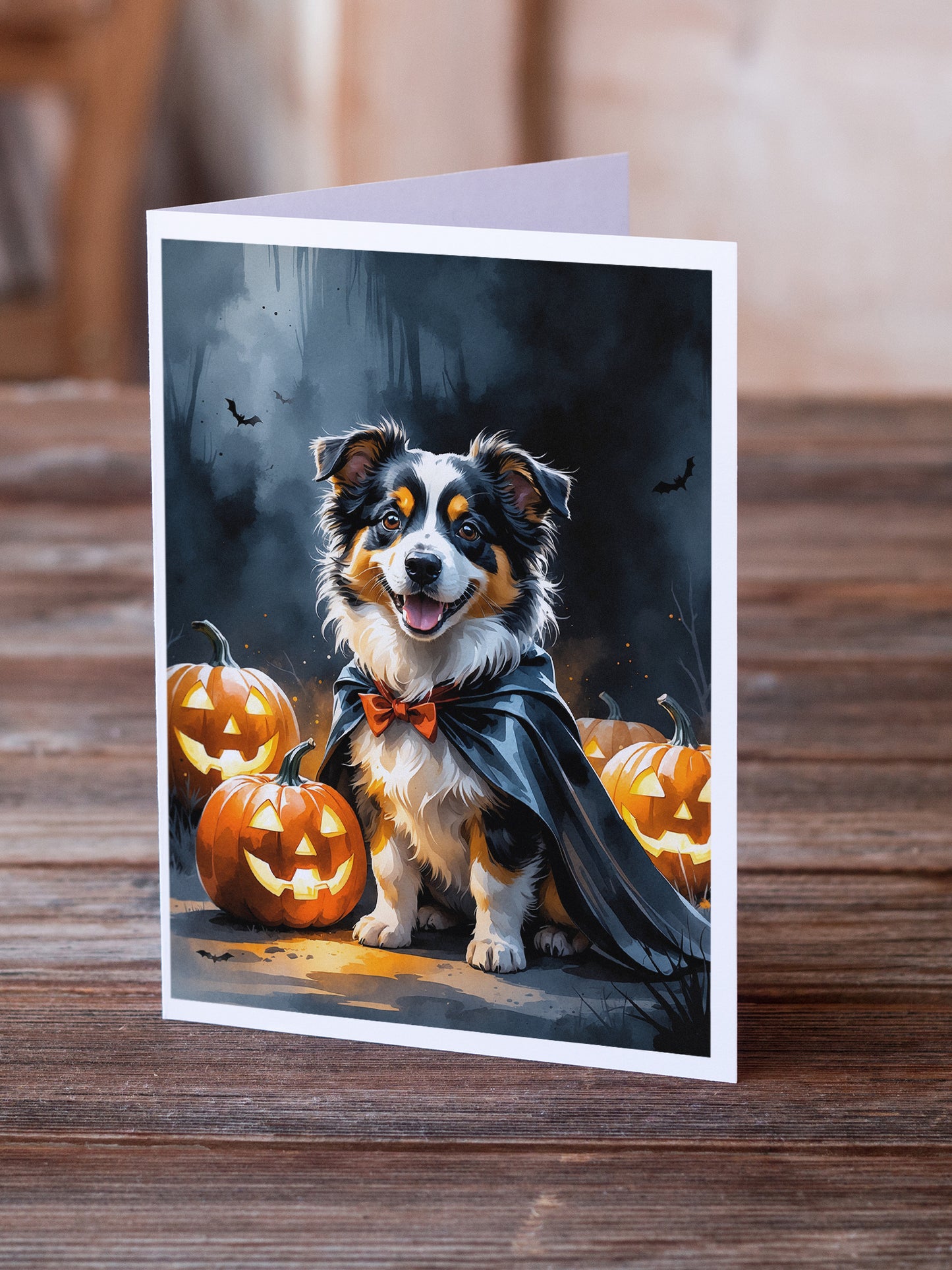 Sheltie Puppy Halloween Greeting Cards Pack of 8