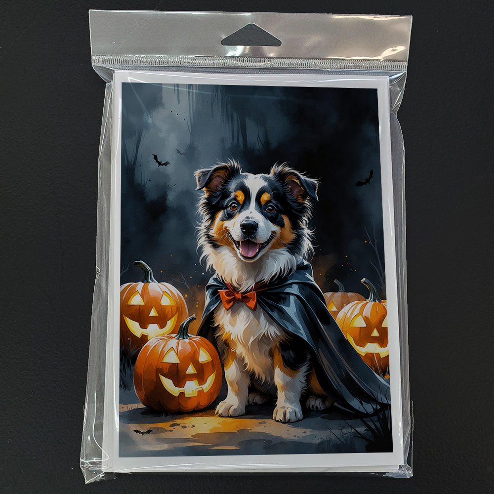 Sheltie Puppy Halloween Greeting Cards Pack of 8