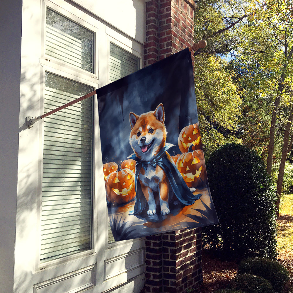 Shiba Inu Puppy Halloween House Flag
