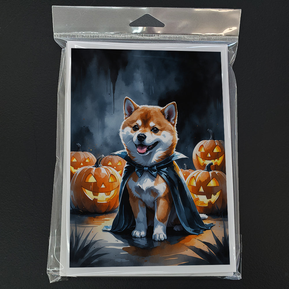 Shiba Inu Puppy Halloween Greeting Cards Pack of 8