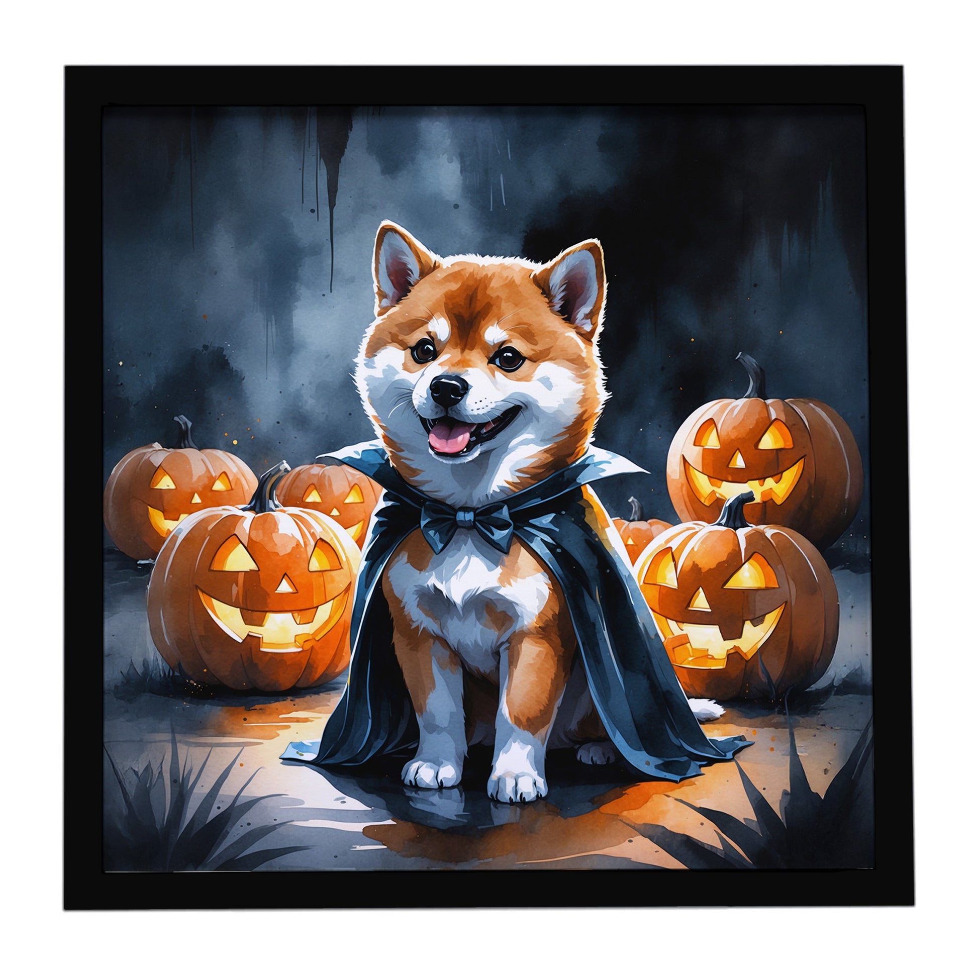 Buy this Shiba Inu Puppy Halloween Framed Metal Print