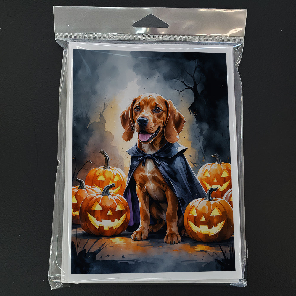 Vizsla Puppy Halloween Greeting Cards Pack of 8