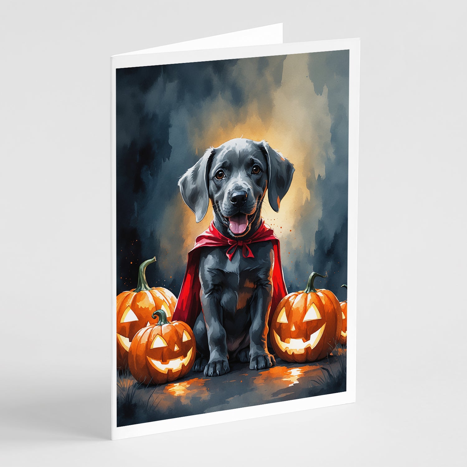 Buy this Weimaraner Puppy Halloween Greeting Cards Pack of 8