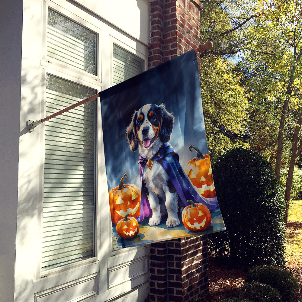 Welsh Springer Spaniel Puppy Halloween House Flag