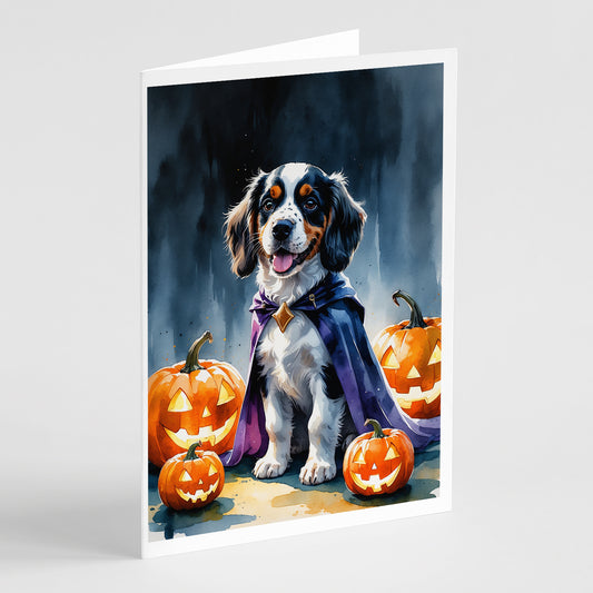 Buy this Welsh Springer Spaniel Puppy Halloween Greeting Cards Pack of 8