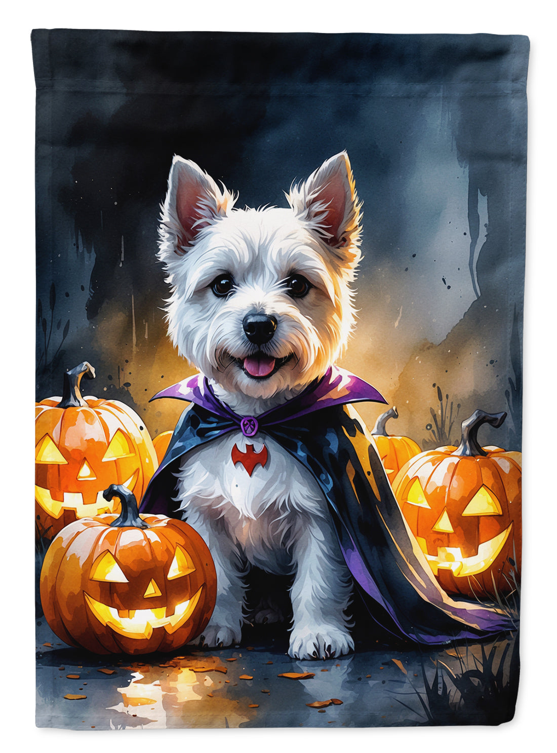 Buy this Westie Spaniel Puppy Halloween Garden Flag