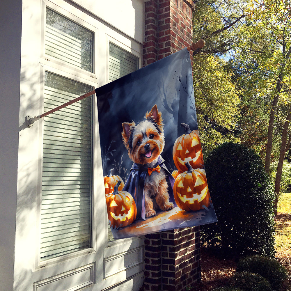 Yorkshire Terrier Puppy Halloween House Flag