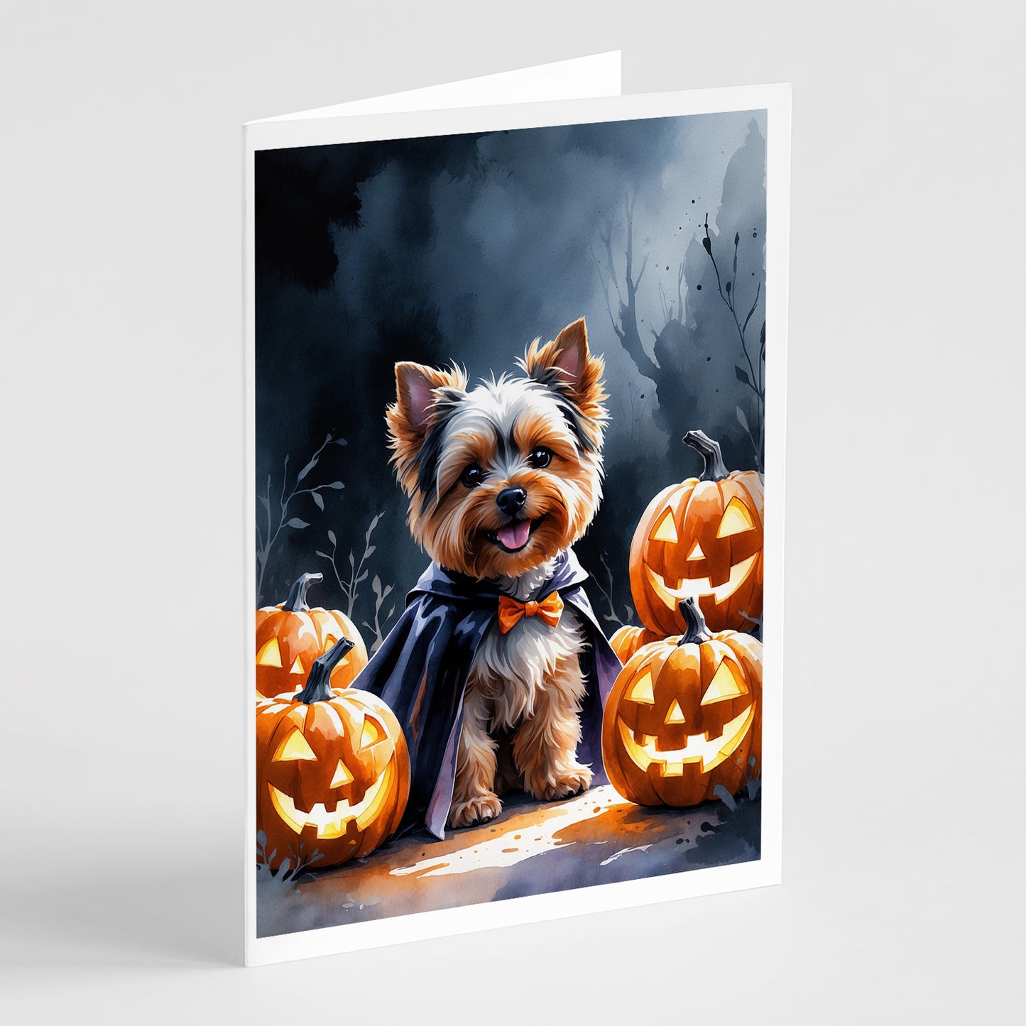 Buy this Yorkshire Terrier Puppy Halloween Greeting Cards Pack of 8