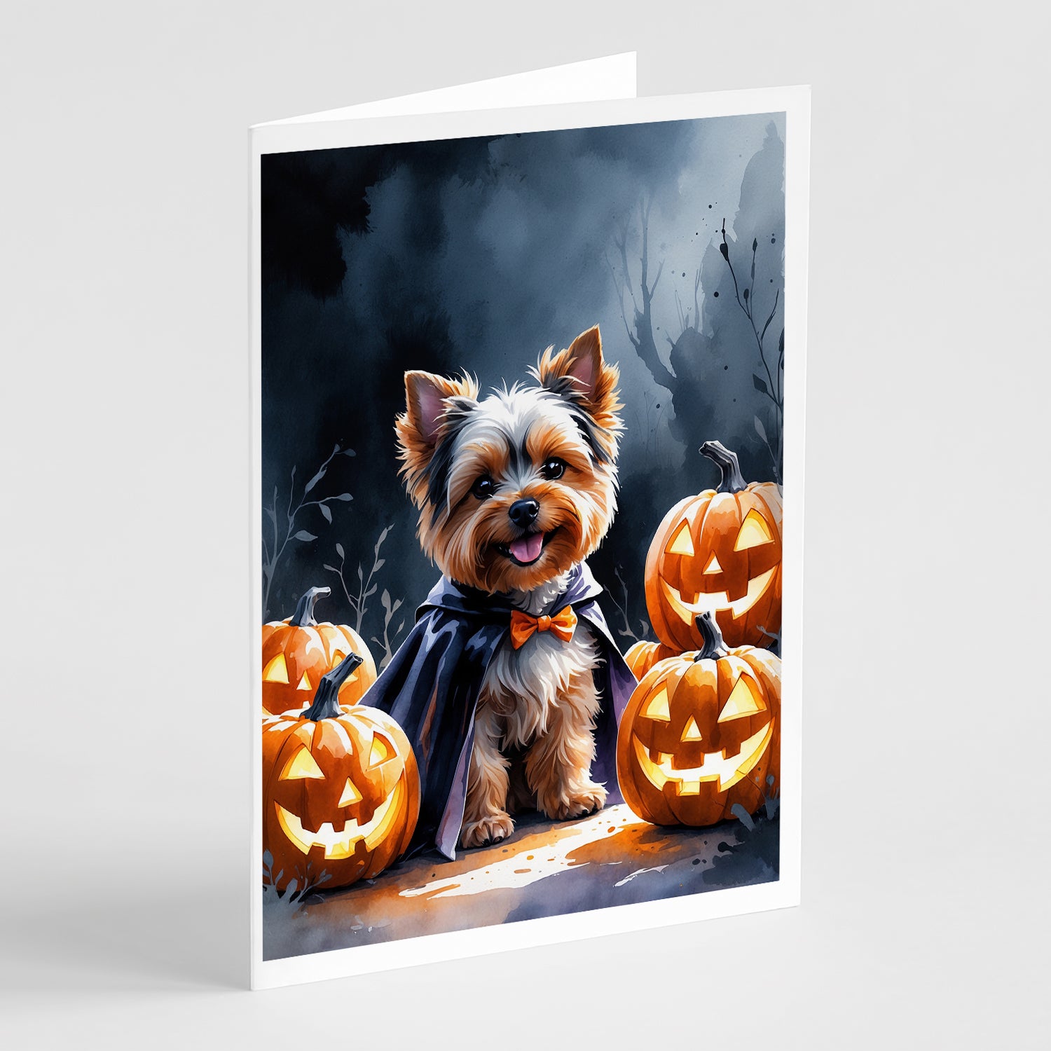 Buy this Yorkshire Terrier Puppy Halloween Greeting Cards Pack of 8