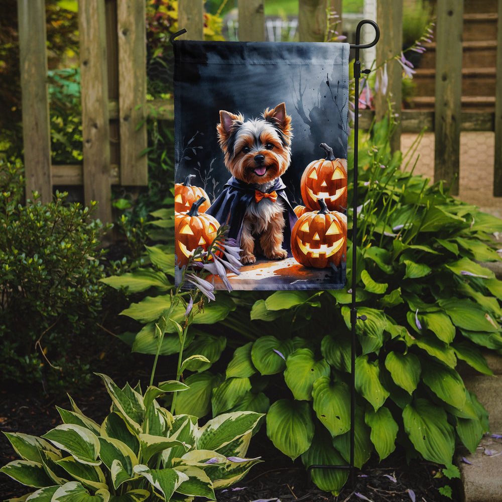 Yorkshire Terrier Puppy Halloween Garden Flag
