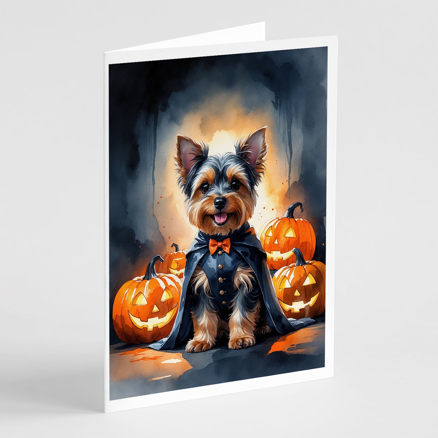Buy this Yorkshire Terrier Yorkie Puppy Halloween Greeting Cards Pack of 8