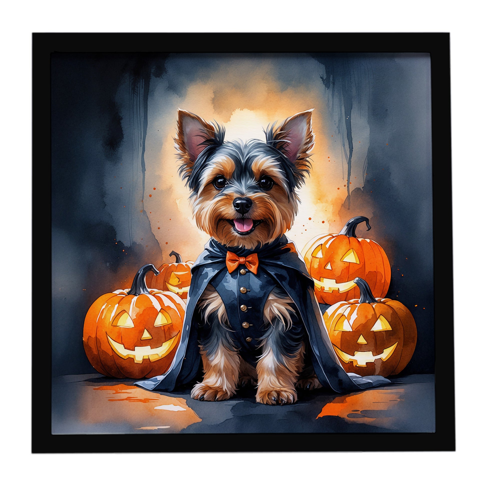 Buy this Yorkshire Terrier Yorkie Puppy Halloween Framed Metal Print