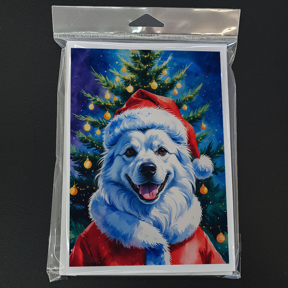 American Eskimo Christmas Greeting Cards Pack of 8