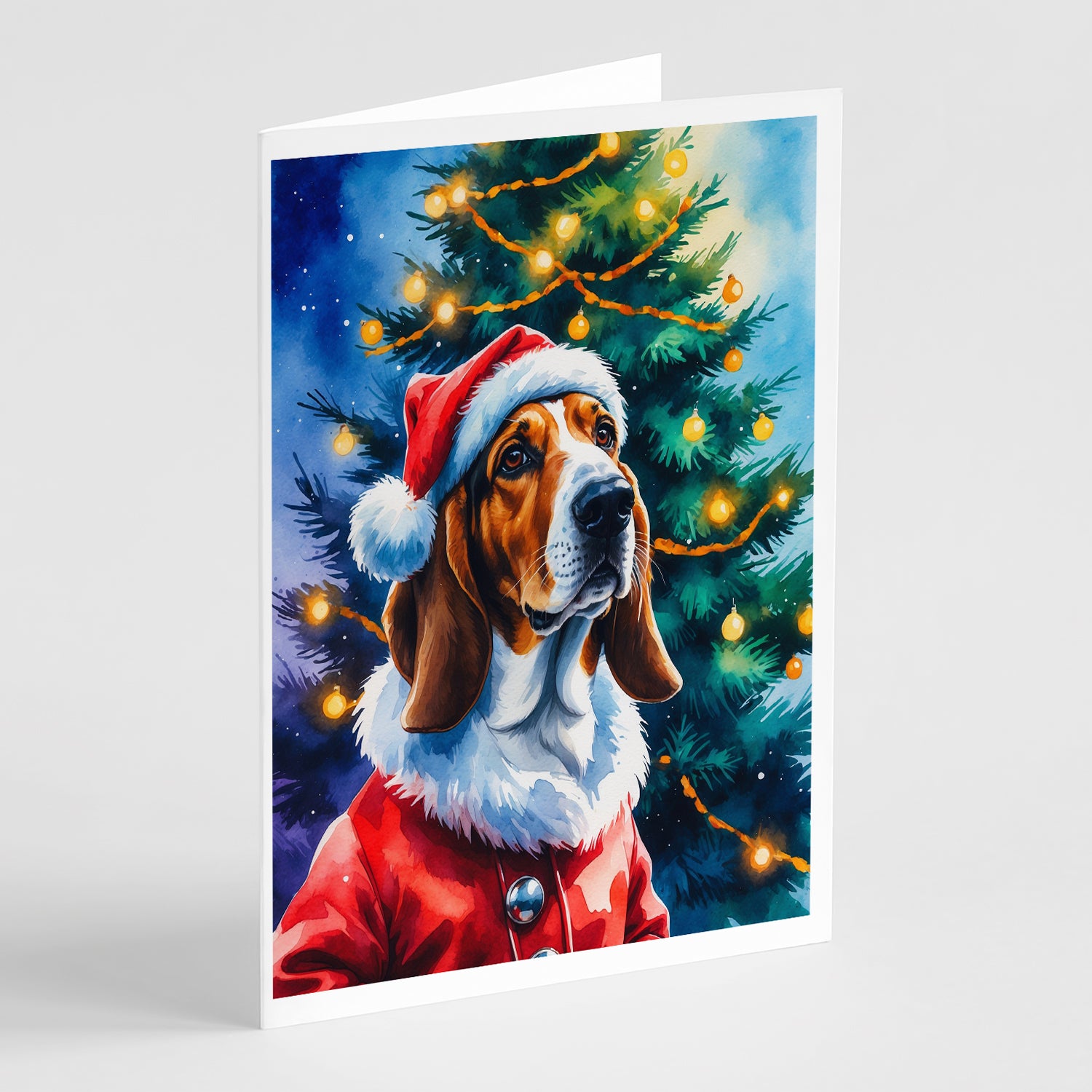 Buy this Basset Hound Christmas Greeting Cards Pack of 8
