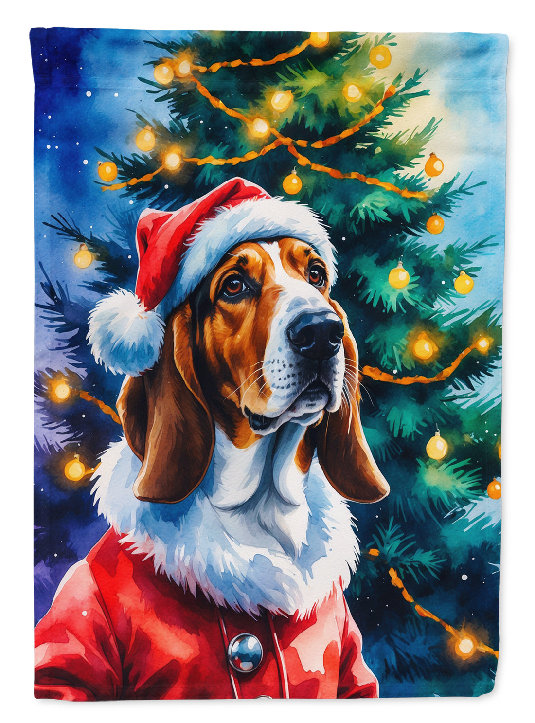 Buy this Basset Hound Christmas Garden Flag