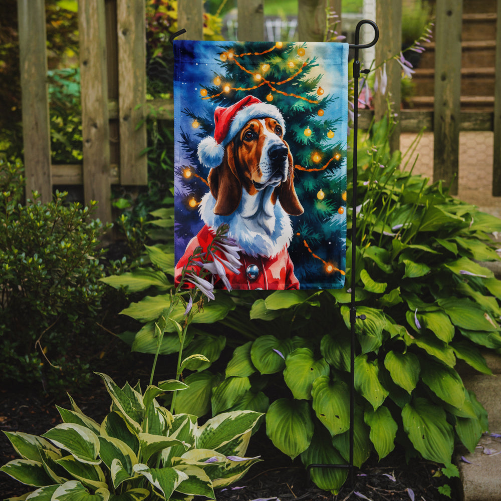 Basset Hound Christmas Garden Flag