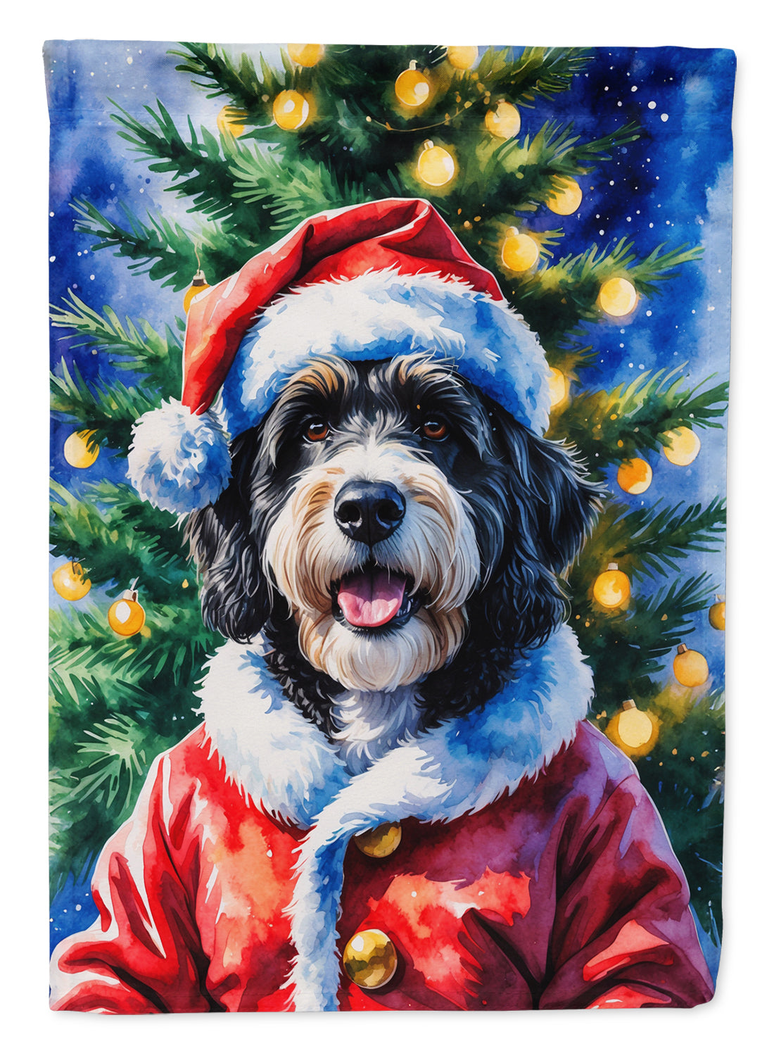 Buy this Bernedoodle Christmas House Flag