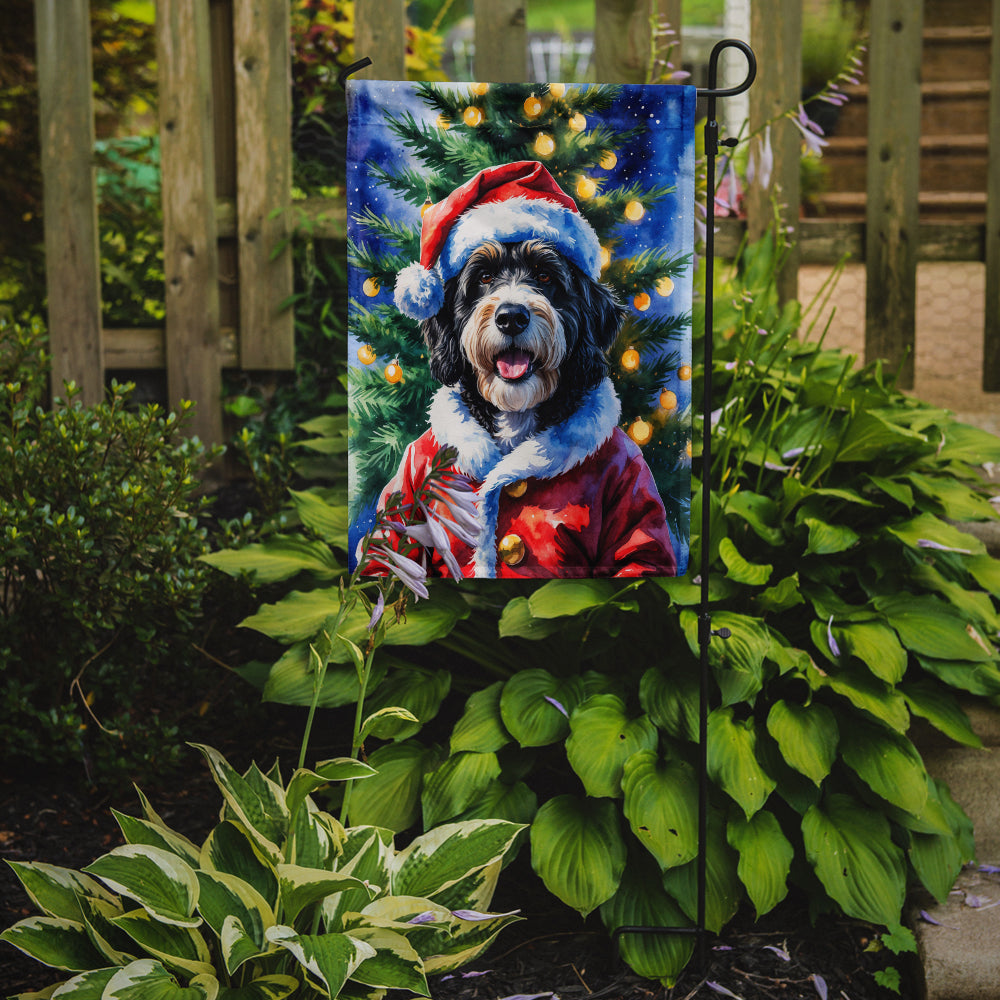Bernedoodle Christmas Garden Flag