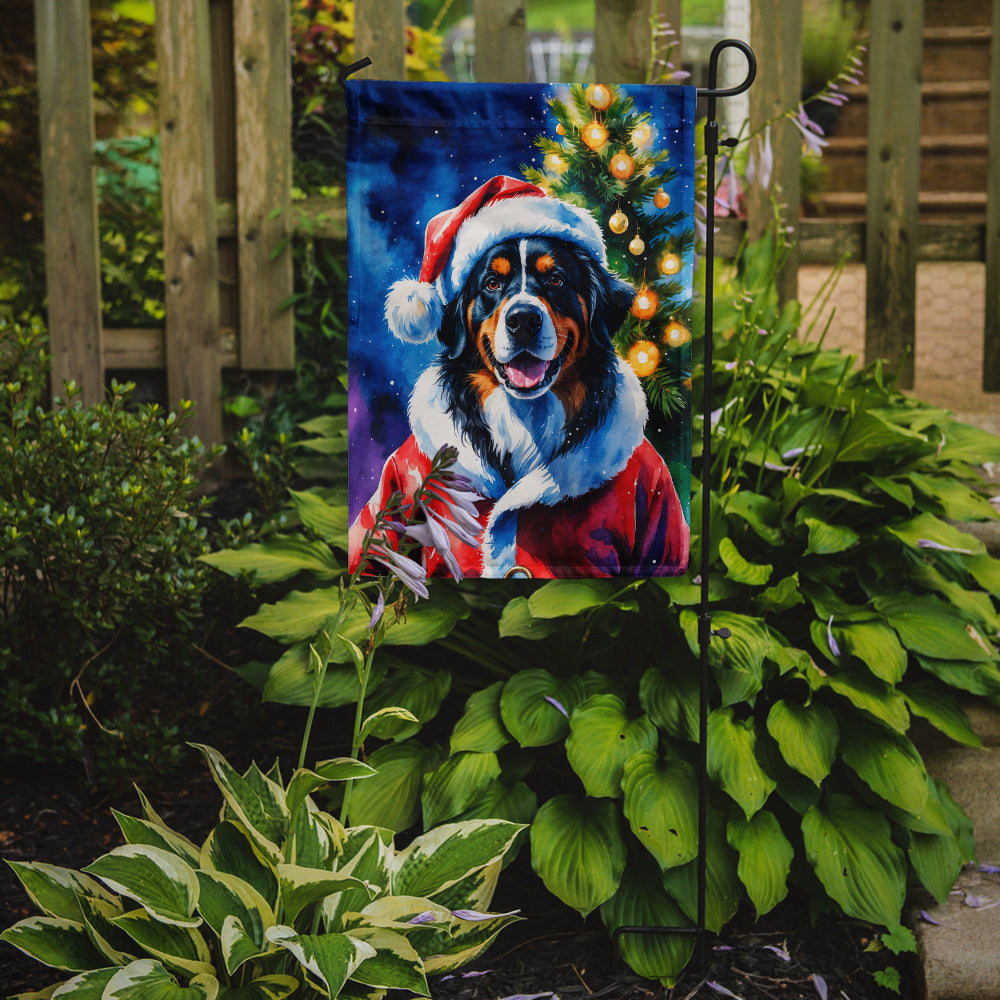 Bernese Mountain Dog Christmas Garden Flag
