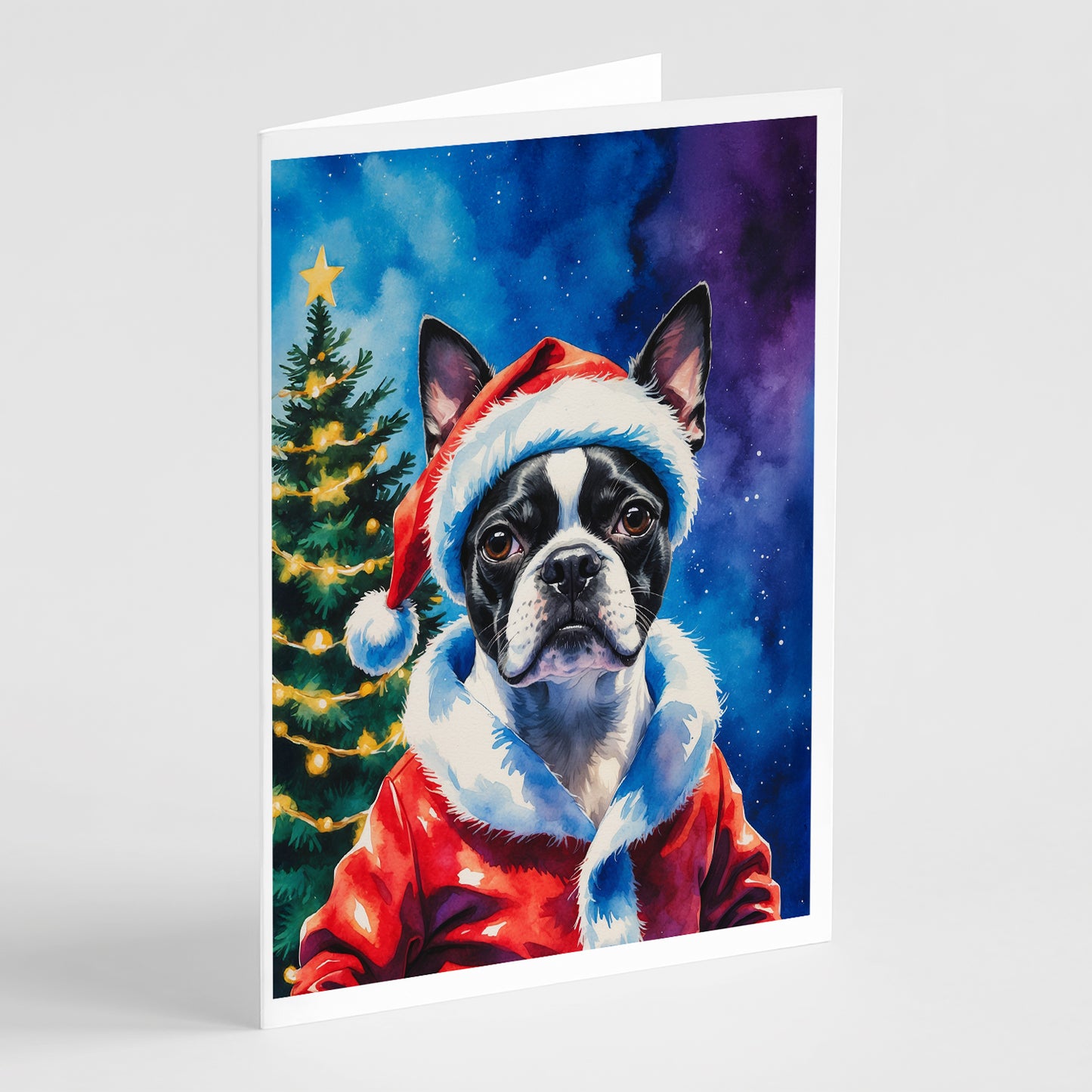 Buy this Boston Terrier Christmas Greeting Cards Pack of 8