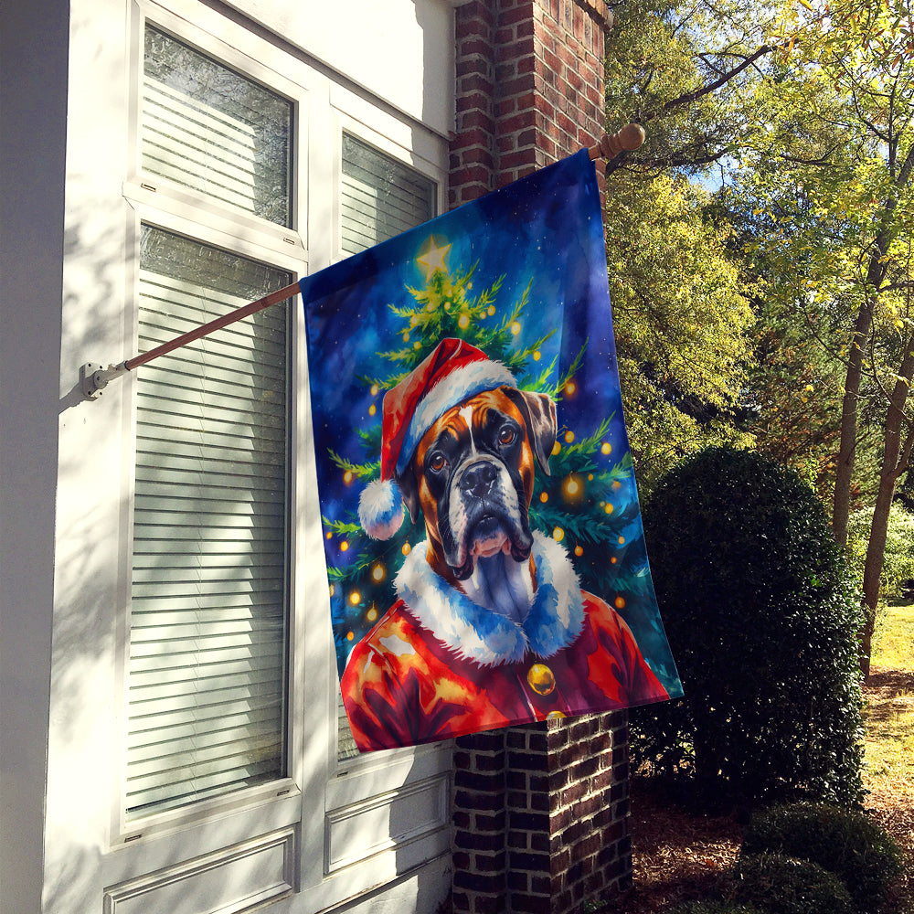 Boxer Christmas House Flag