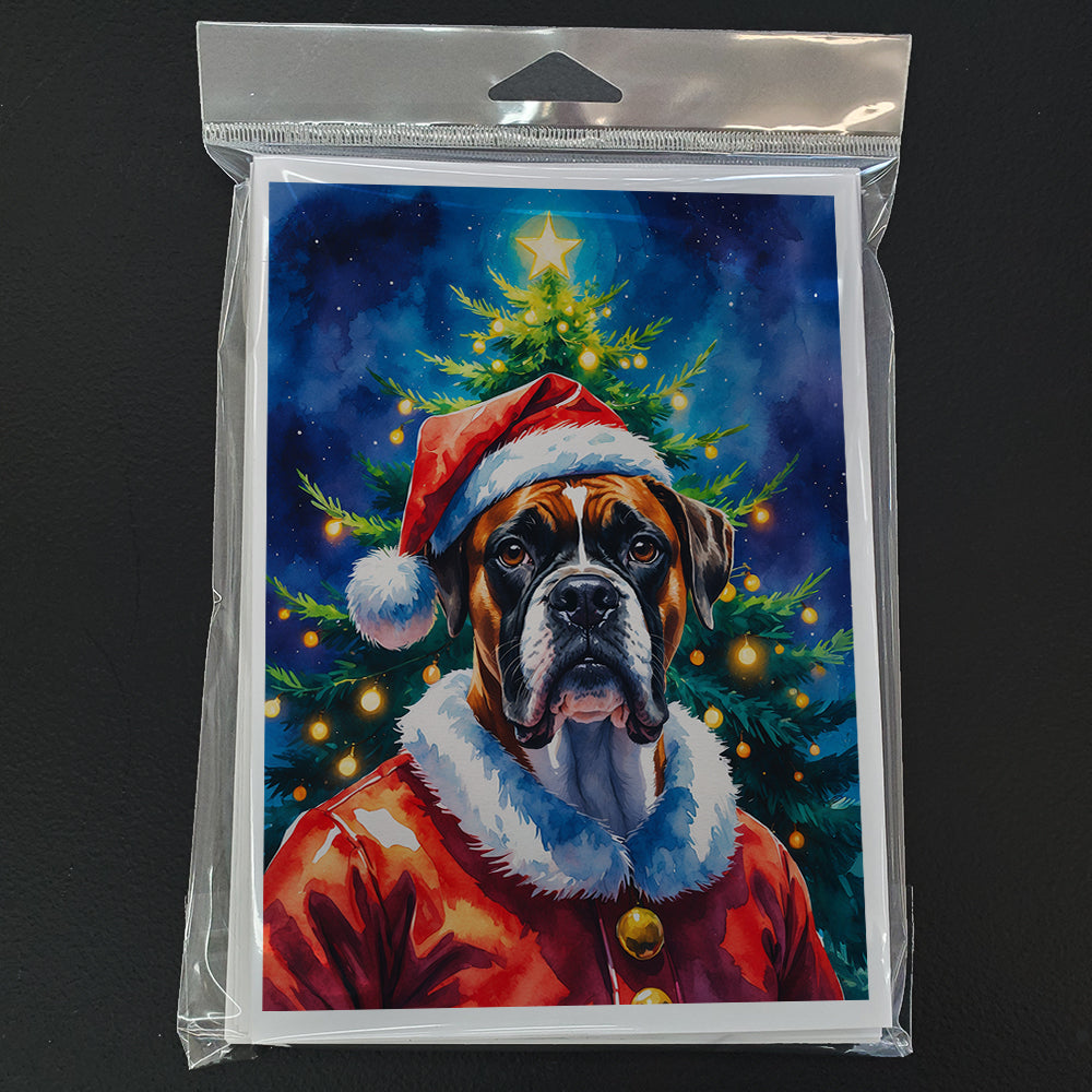 Boxer Christmas Greeting Cards Pack of 8