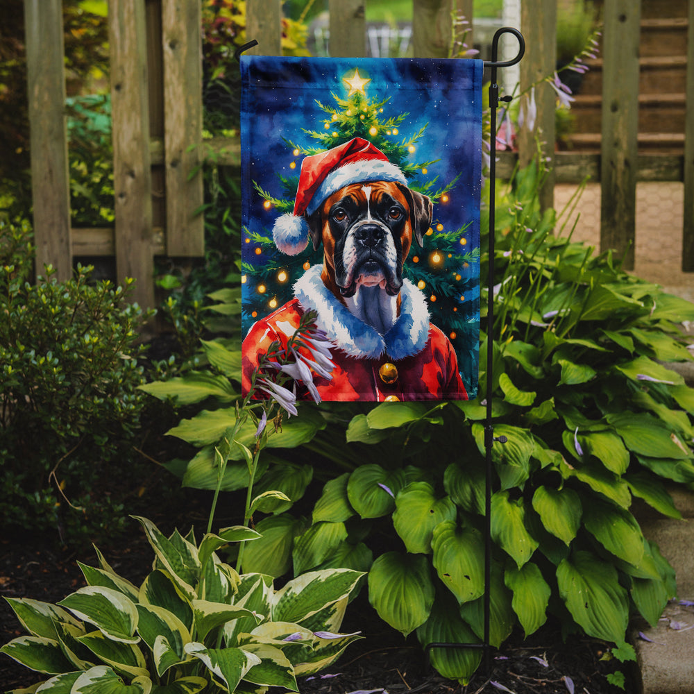 Boxer Christmas Garden Flag