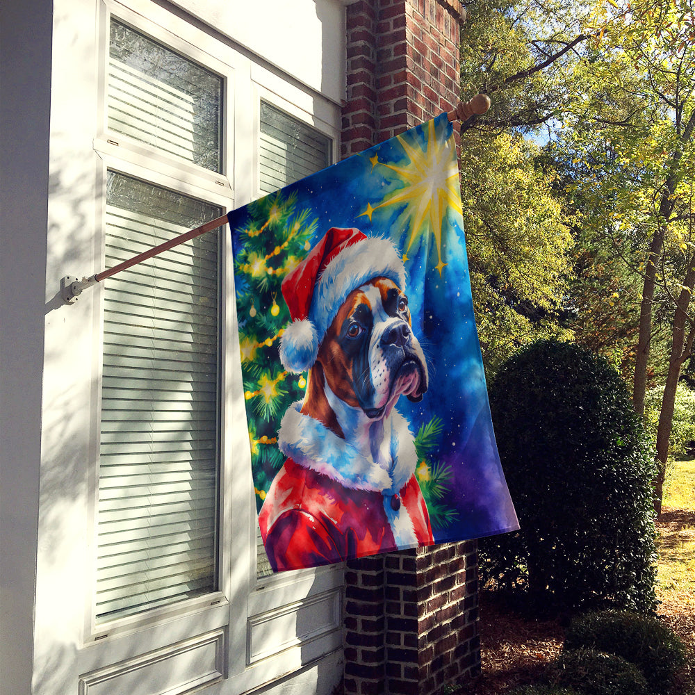 Boxer Christmas House Flag