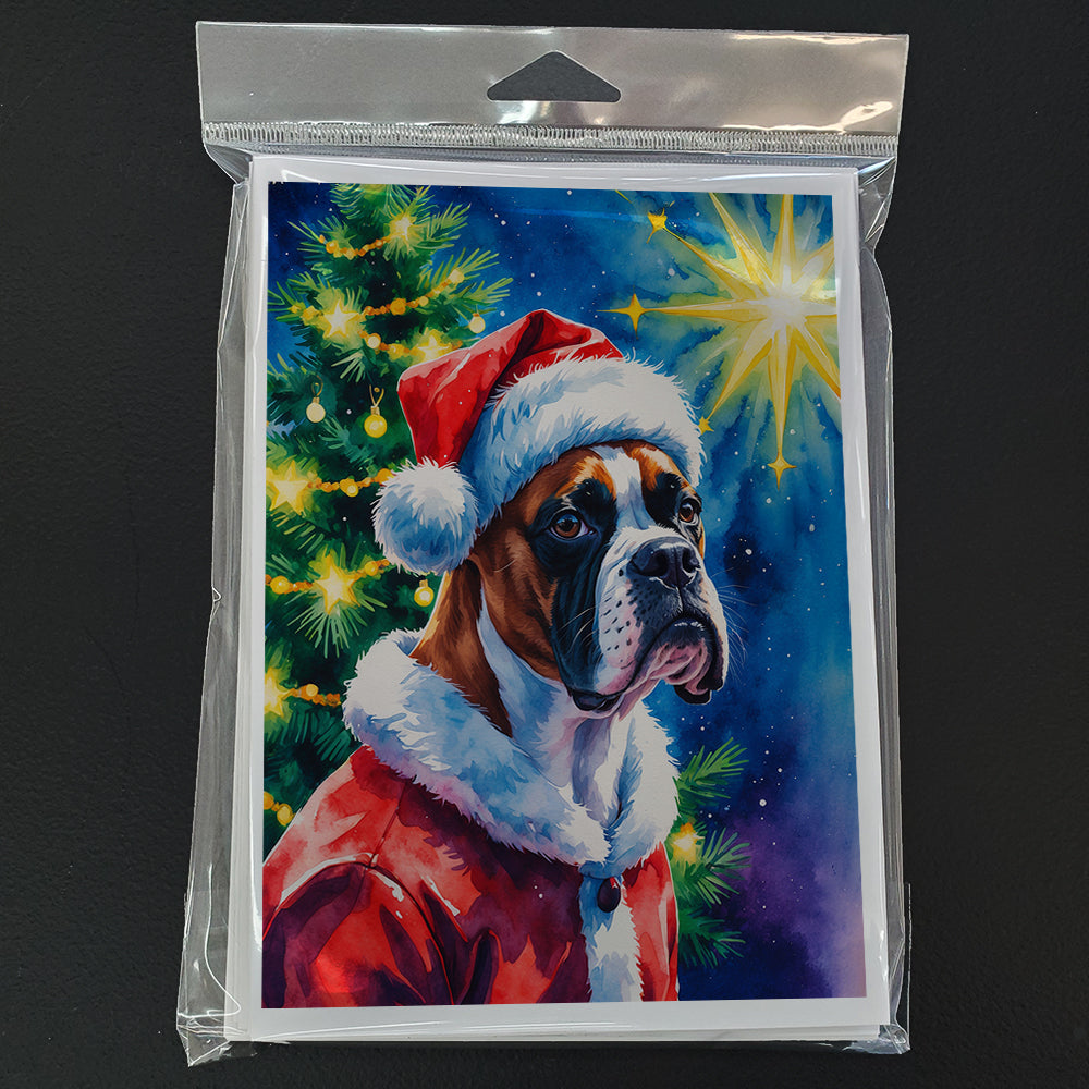 Boxer Christmas Greeting Cards Pack of 8
