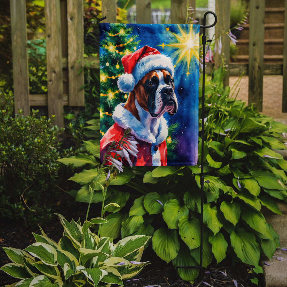 Boxer Christmas Garden Flag
