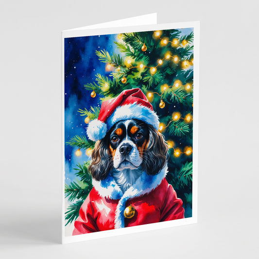 Buy this Tricolor Cavalier Spaniel Christmas Greeting Cards Pack of 8