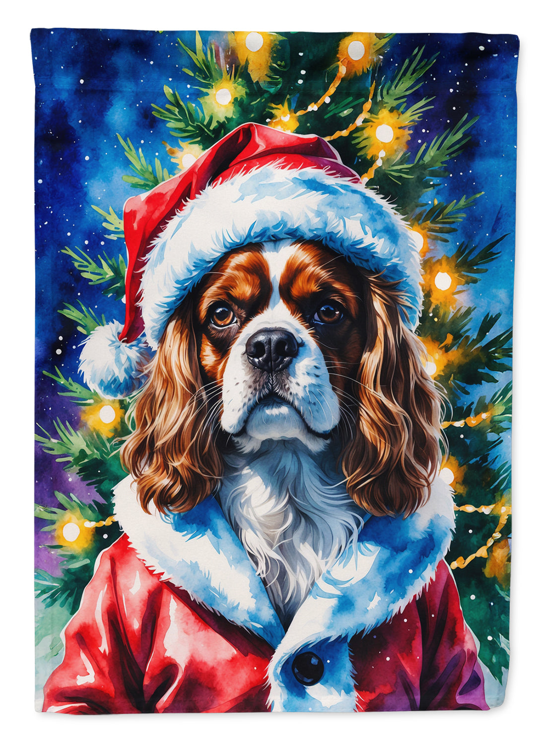 Buy this Cavalier Spaniel Christmas House Flag