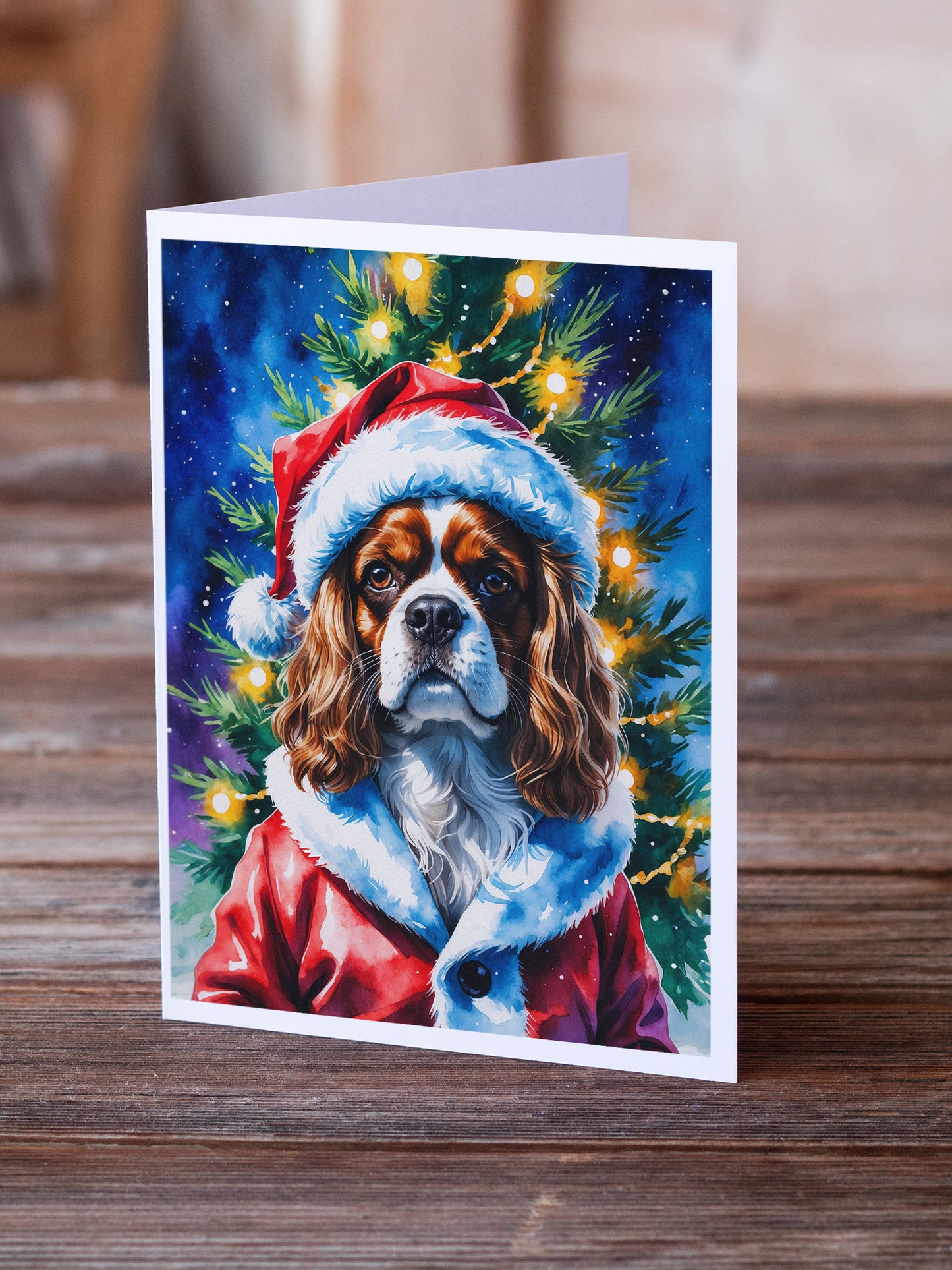 Cavalier Spaniel Christmas Greeting Cards Pack of 8