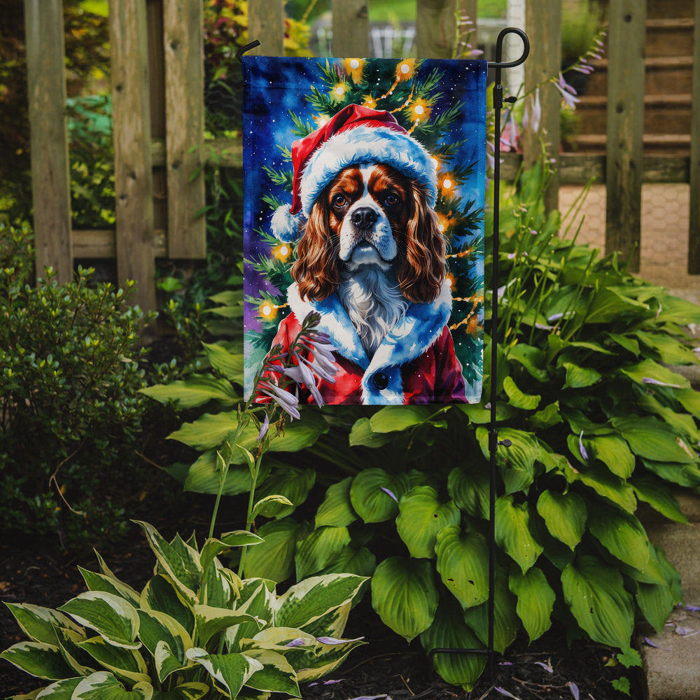Cavalier Spaniel Christmas Garden Flag