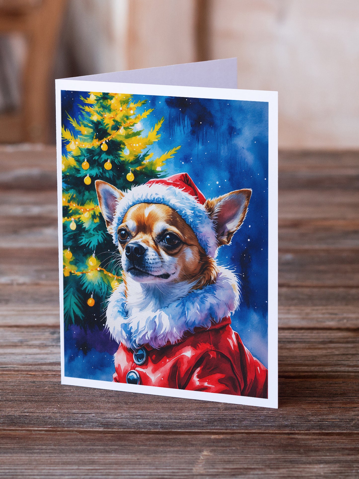 Chihuahua Christmas Greeting Cards Pack of 8