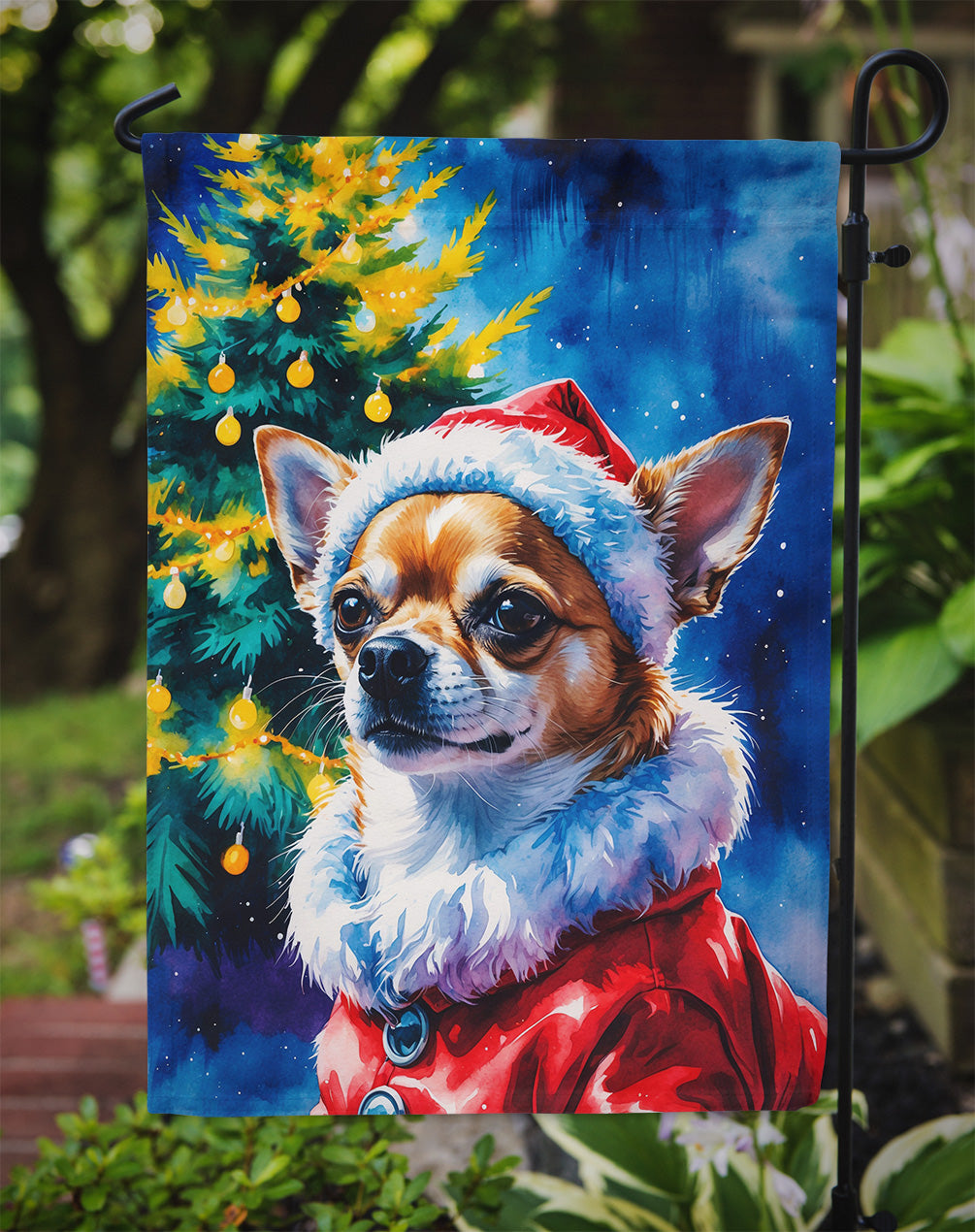 Chihuahua Christmas Garden Flag
