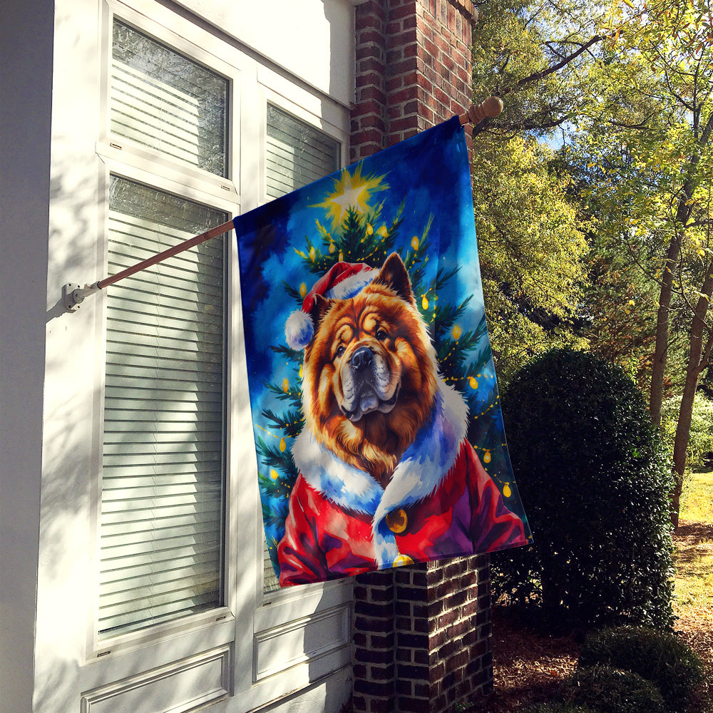 Chow Chow Christmas House Flag