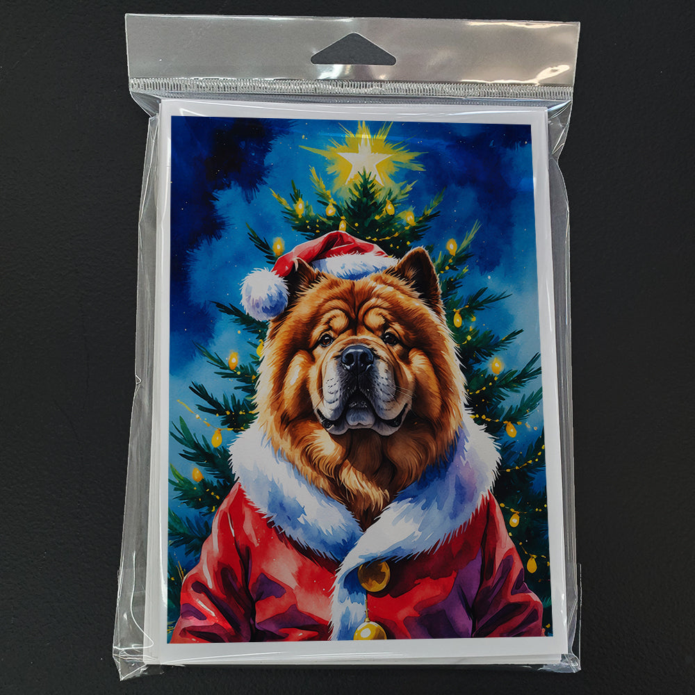 Chow Chow Christmas Greeting Cards Pack of 8