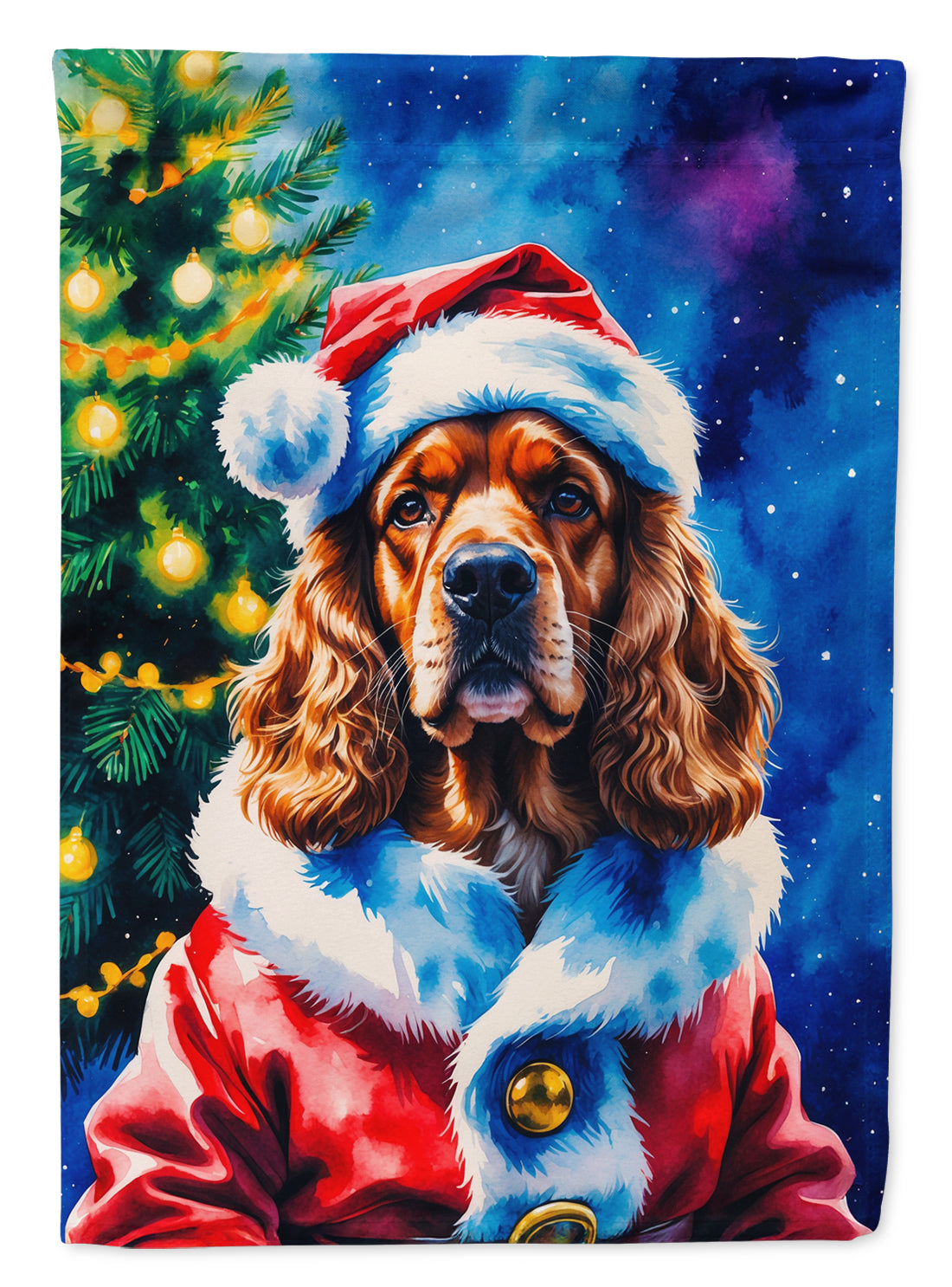 Buy this Cocker Spaniel Christmas House Flag