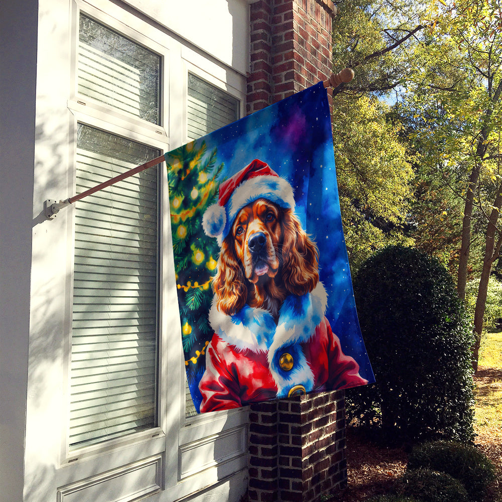 Cocker Spaniel Christmas House Flag