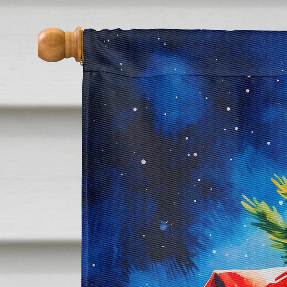 Corgi Christmas House Flag