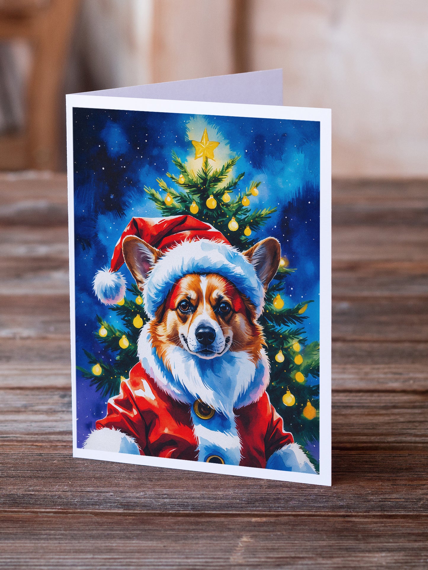 Corgi Christmas Greeting Cards Pack of 8