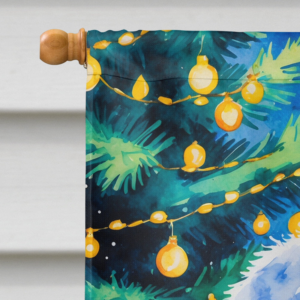 Dachshund Christmas House Flag