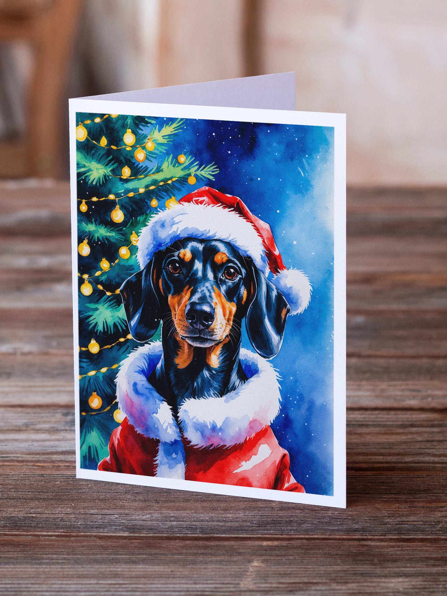Dachshund Christmas Greeting Cards Pack of 8