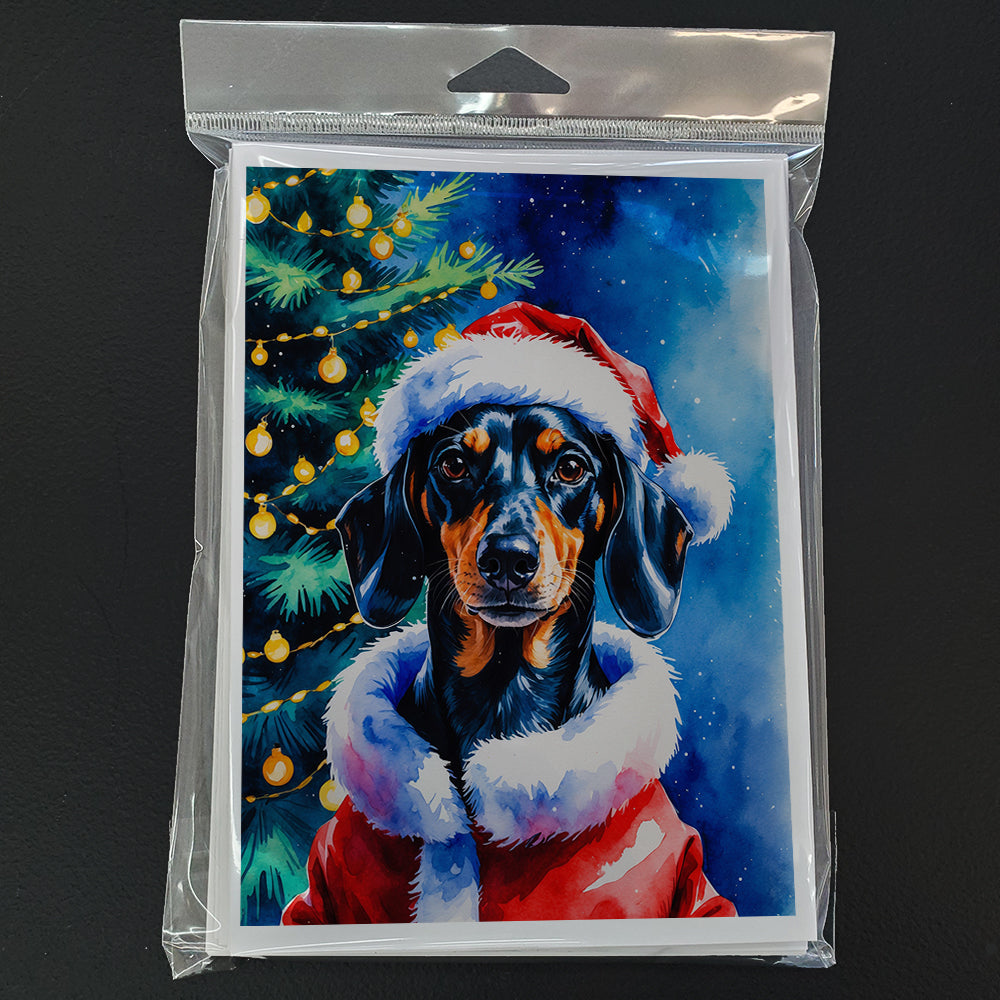 Dachshund Christmas Greeting Cards Pack of 8