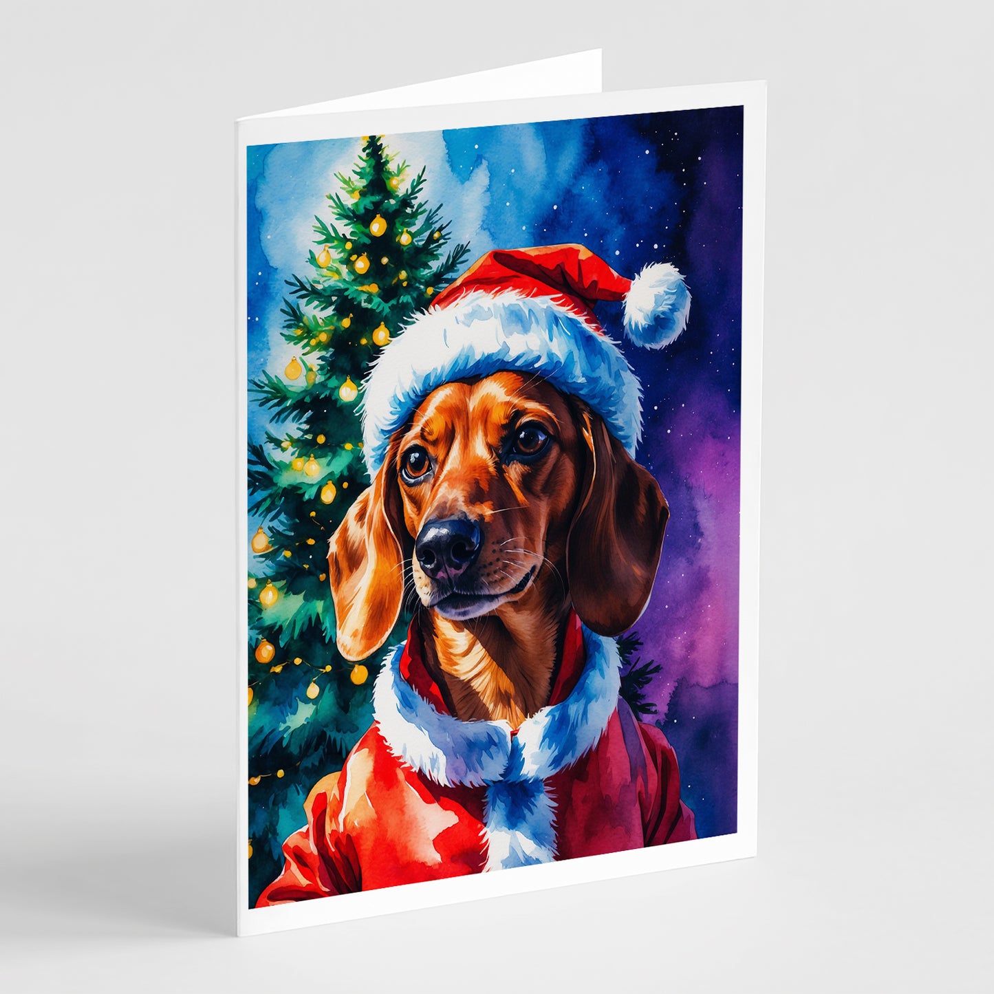 Buy this Red Dachshund Christmas Greeting Cards Pack of 8