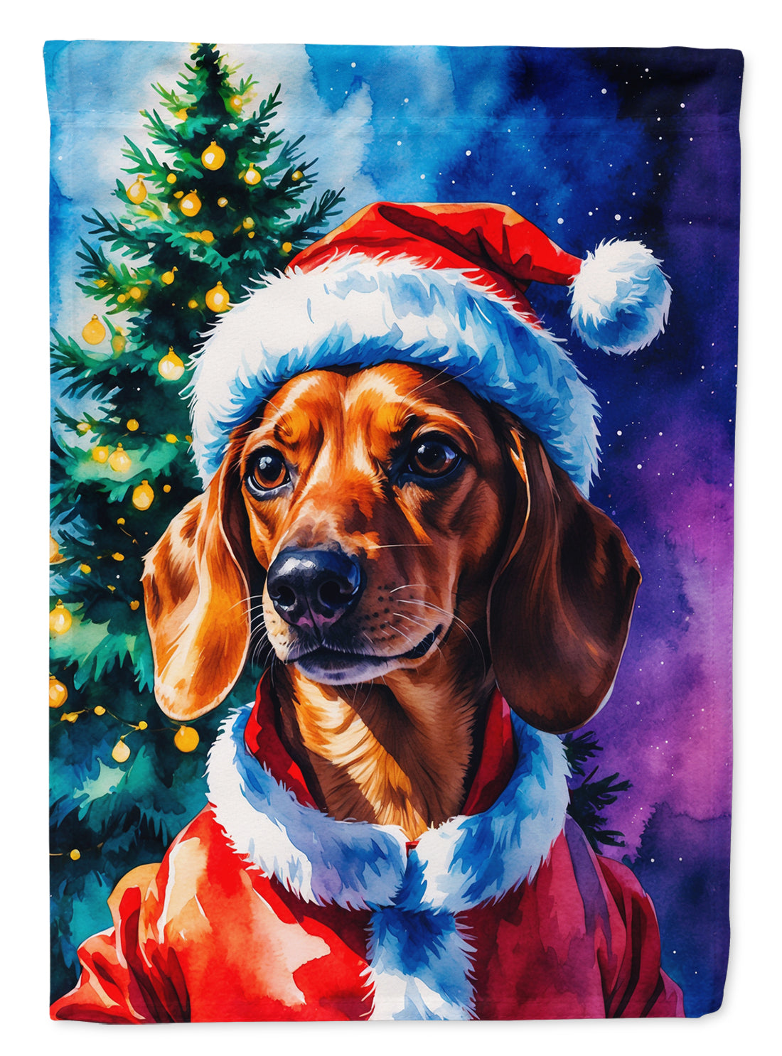 Buy this Red Dachshund Christmas Garden Flag