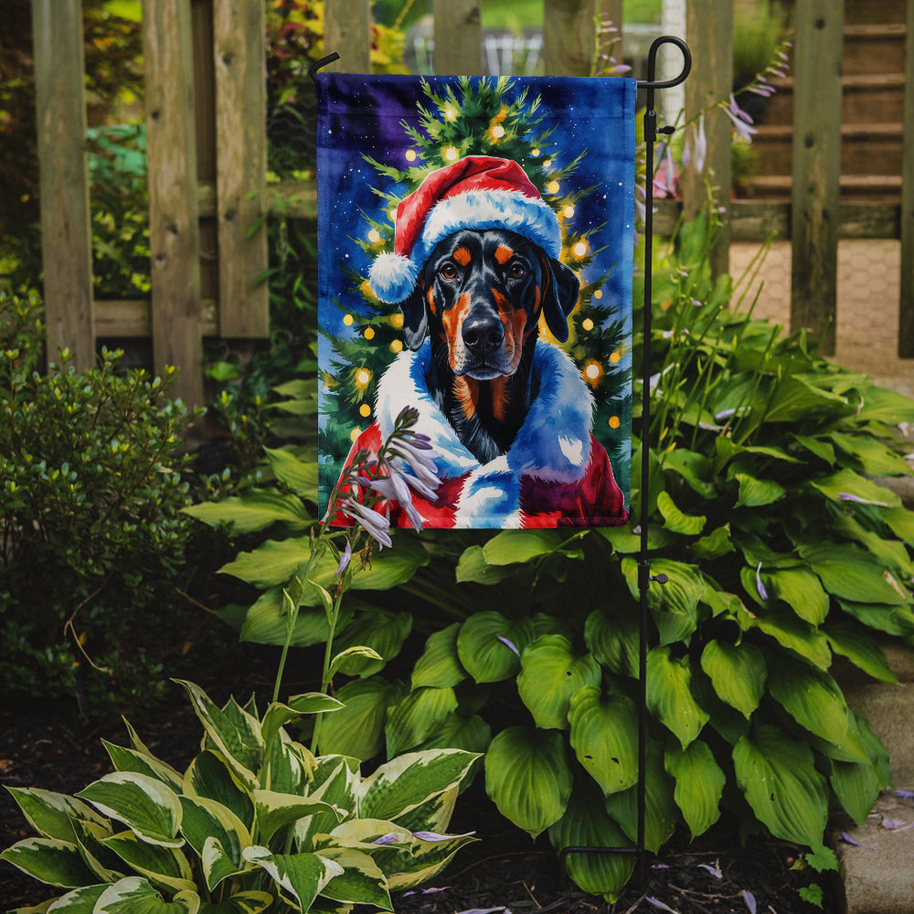 Doberman Pinscher Christmas Garden Flag